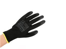 Перчатки рабочие трикотажные с нитриловым покрытием размер 10 черные STROXX new